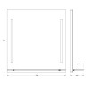 Зеркало настенное c полочкой и 2-мя встроенными LED-светильниками Ledline-S EVOFORM 70x75 см, BY 2163