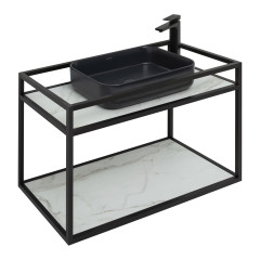 Консоль под раковину подвесная Allen Brau Liberty 90 1.33003.BB черный