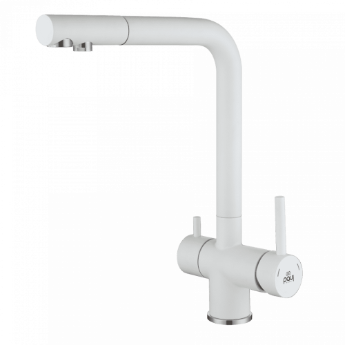 Смеситель для кухни Paulmark SKALEN, белый матовый, 213020-431, Paulmark