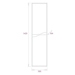 Пенал подвесной Onika Брендон 35.10 Универсальный, Камень светлый (403565)
