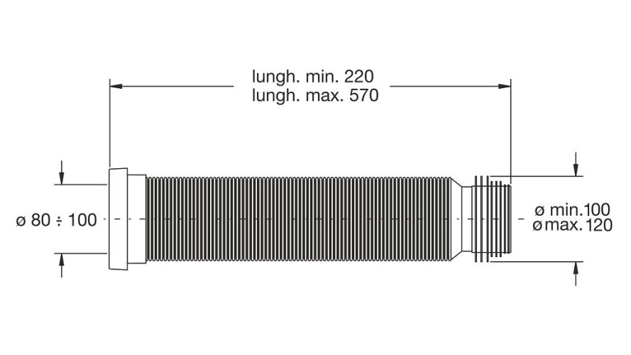 Гофра для унитаза BONOMINI (8250EX55B0WZ)