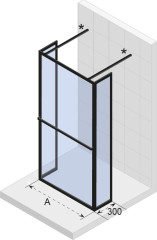 Дверь в нишу Riho SZ LUCID GD404 300 x 1200 x 300 x 2000 WHITE