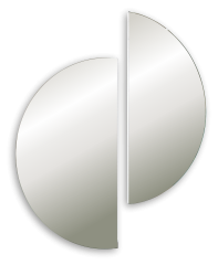 &quot;Пиано&quot; 770х385 (ореольная подсветка) зеркало