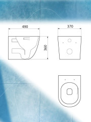 Комплект унитаза Bauedge BL0001-HQ с инсталляцией Nova NV4501 и кнопкой Nova NV7311