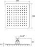 Насадка для душа квадратная 200 мм 982.01