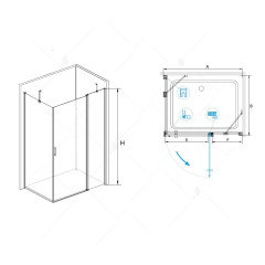 Душевой уголок RGW LE-44 (LE-04+Z-14) арт. 06124402-11