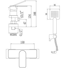 Смеситель для душа Savol S-600705 хром