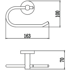 Держатель для туалетной бумаги без крышки Savol S-008752 хром