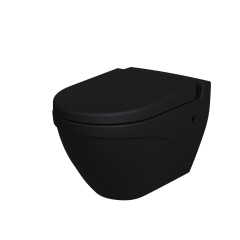 Унитаз Nord 133T20201 (535*385*360) ЧЕРНЫЙ МАТОВЫЙ подвесной