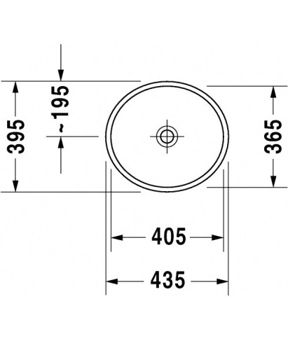 Раковина накладная Duravit Starck без перелива, белая (2321440000)