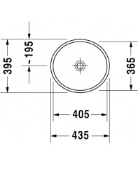Раковина накладная Duravit Starck без перелива, белая (2321440000)
