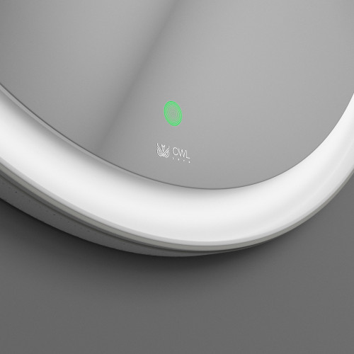 Зеркало OWL 1975 Viken White с LED подсветкой, D650