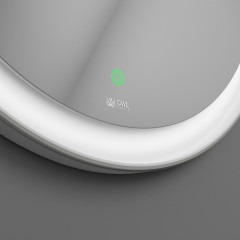 Зеркало OWL 1975 Viken White с LED подсветкой, D650