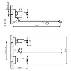 Смеситель для ванны Agger Love A1021100