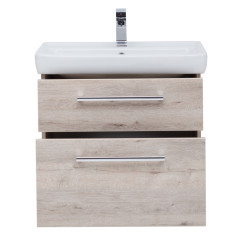 Тумба Q MAX, 80 см, подвесная, 2 ящика, дуб кантри