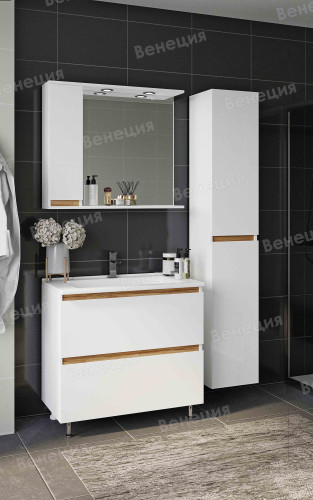 Зеркало-шкаф Венеция Bianco 80 белый