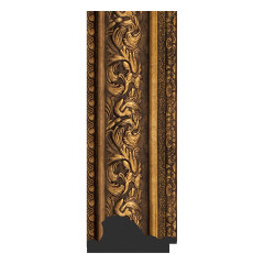 Зеркало настенное с гравировкой EVOFORM в багетной раме виньетка состаренная бронза, 60х130 см, BY 4083