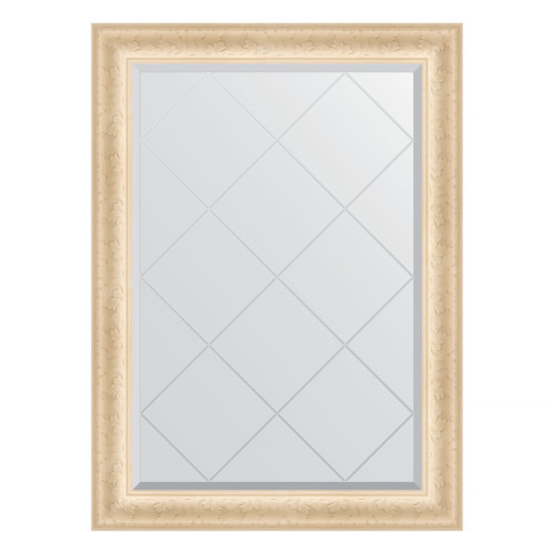 Зеркало настенное с гравировкой EVOFORM в багетной раме старый гипс, 75х102 см, BY 4183