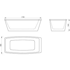 Акриловая ванна Gemy G9229 170х80