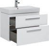 Тумба с раковиной Aquanet Nova 75 белый (2 ящика)