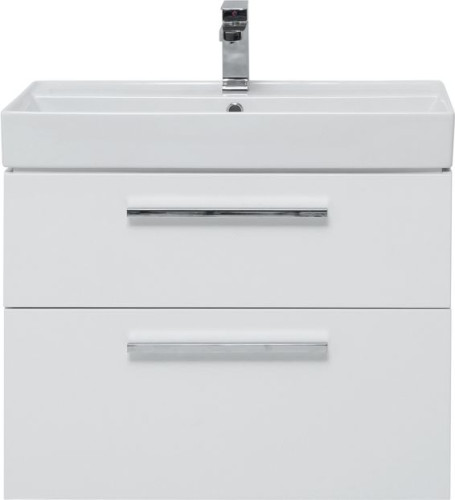 Тумба с раковиной Aquanet Nova 75 белый (2 ящика)