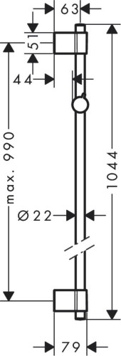 Душевая штанга Hansgrohe Unica Varia 105 см (27356000)