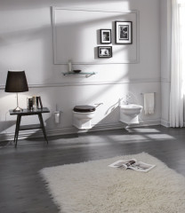 Olympia Impero Style, подвесной унитаз c крепежом, 53x39 см, цвет белый глянцевый