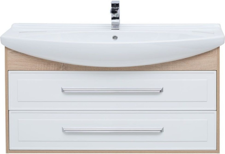 Тумба с раковиной Aquanet Остин 120 дуб сонома/белый