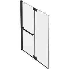 Шторка для ванны распашная Jacob Delafon ADEQUATION 100х140 цвет профиля черный (E4931-BL)