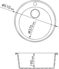 Мойка из искусственного мрамора Rossinka RS51R 51x51 (RS51R-Beige-Granite)