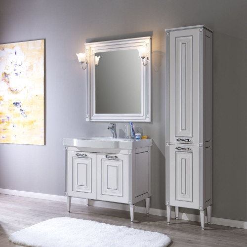 Тумба под раковину Aquanet Паола 90 белый/золото