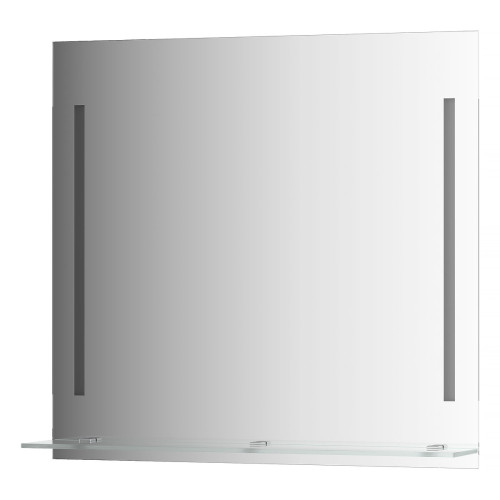 Зеркало настенное c полочкой и 2-мя встроенными LED-светильниками Ledline-S EVOFORM 80x75 см, BY 2164
