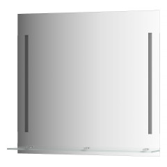 Зеркало настенное c полочкой и 2-мя встроенными LED-светильниками Ledline-S EVOFORM 80x75 см, BY 2164