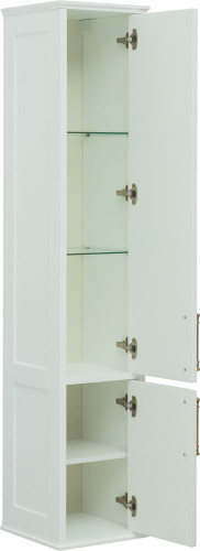 Пенал Aquanet Бостон 36 L белый матовый (ручки золото)