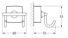 Крючок двойной (хром) (FBS) ESP 002