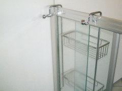 Stil Haus, решётка 2-х уровневая для душевого стекла + крючок, цвет хром