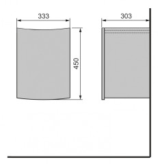 Пенал RAVAL Moon 45 подвесной белый (Moo.04.45/P/W)