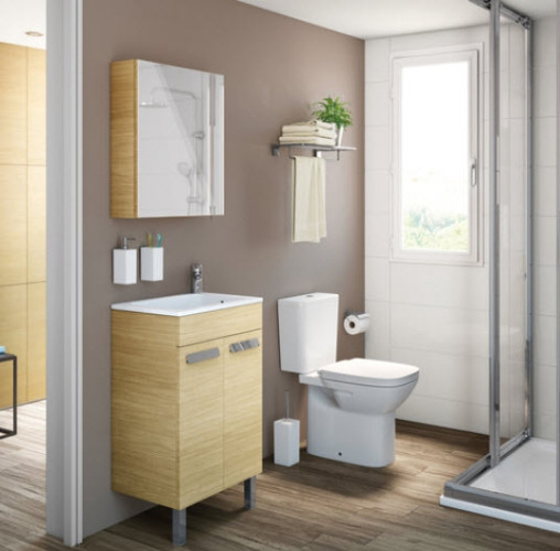 Чаша напольная Roca DEBBA, гориз.выпуск, уст.компл., 655 мм