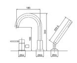 Смеситель на борт ванны Bugnatese Sirio 6756