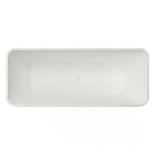 Ванна из искусственного камня Azario SAVANT 1700x700x600 свободностоящая белая матовая, с белым матовым донным клапаном (SAV17070S)