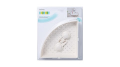 Полочка угловая одноэтажная Grampus Blonde, GR-7086, белая