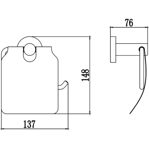 Держатель для туалетной бумаги с крышкой Savol S-008751 хром