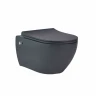 Унитаз подвесной beWash Bogen безободковый с форсункой биде со встроенным смесителем горячей и холодной воды с быстросъёмным сиденьем микролифт черный матовый 88343670 + EVB6387 + EVB3178