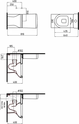 Унитаз напольный Bien VENUS с тонким сиденьем микролифт (унитаз+бачок+сливной механизм+сиденье) VNKD06401VS0W3000 + ORRS04101VDAW3000 + YRSIT0310102 + VTMU11W3W3HB0