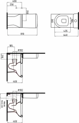 Унитаз напольный Bien VENUS с тонким сиденьем микролифт (унитаз+бачок+сливной механизм+сиденье) VNKD06401VS0W3000 + ORRS04101VDAW3000 + YRSIT0310102 + VTMU11W3W3HB0