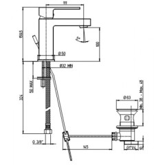 Смеситель Paini Dax-R 84CR211R