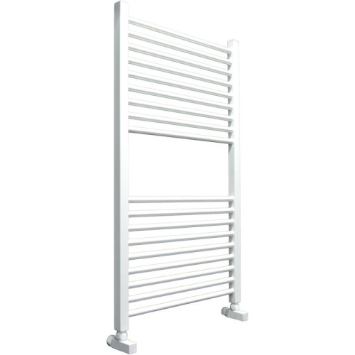 Полотенцесушитель Ника MODERN ЛМ-2 100/50 RAL9016 белый матовый с вентилями (комплект люкс)