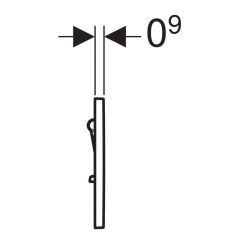 Кнопка смыва Geberit для писсуара, система пневматического управления, глянцевый хром (116.011.21.5)