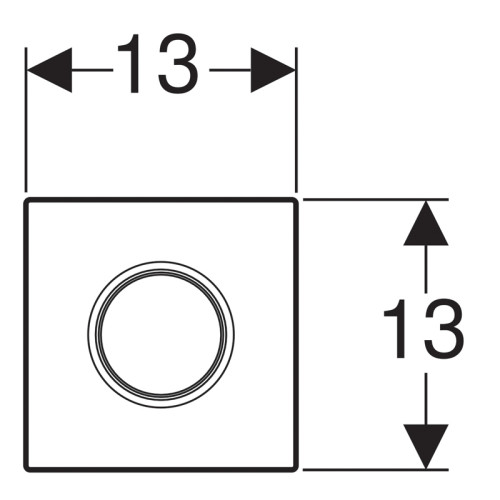Кнопка смыва Geberit для писсуара, система пневматического управления, глянцевый хром (116.011.21.5)