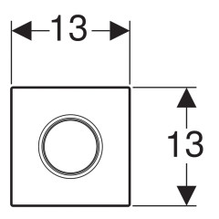 Кнопка смыва Geberit для писсуара, система пневматического управления, глянцевый хром (116.011.21.5)
